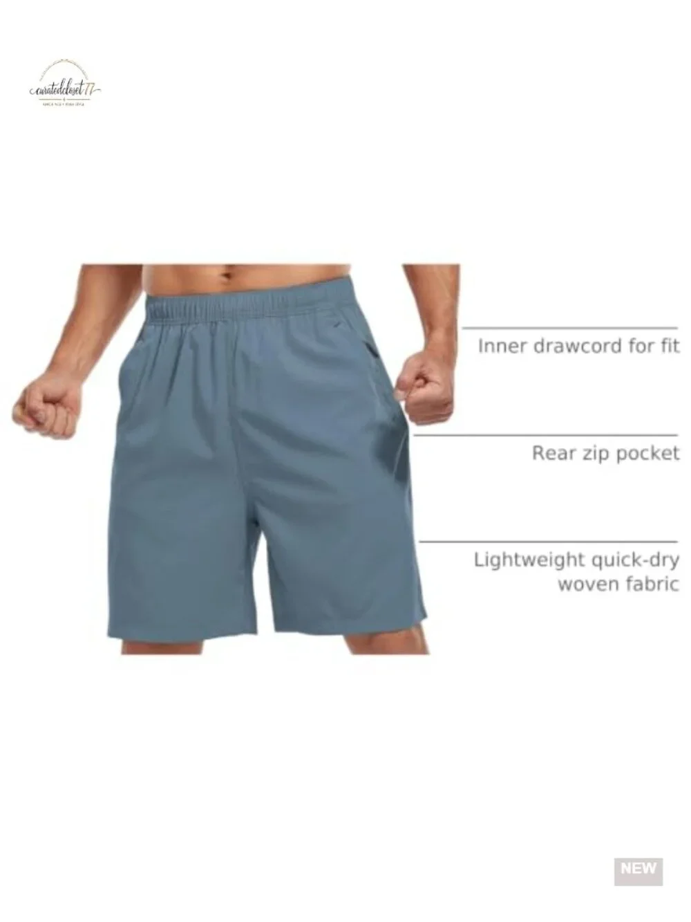 Athletic Hiking Shorts Quick-Dry Water Resistant Lightweight Mens with Zipper
